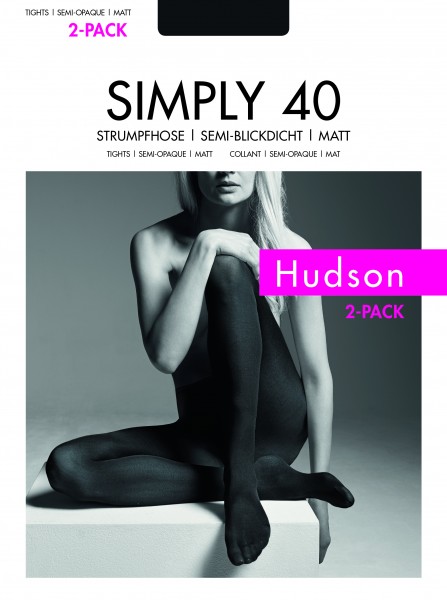 Hudson Simply 40 2-Pack! - Collant semi-coprente microfibra