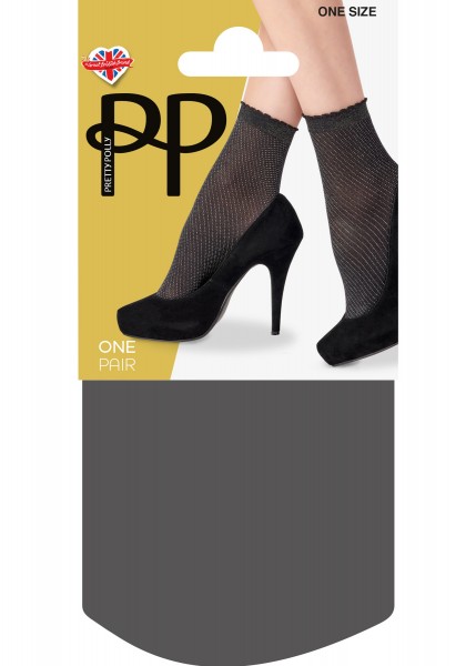 Pretty Polly Diagonal Sparkly Anklet - Calzini con motivo diagonale con fibre metallizzate per un look elegante