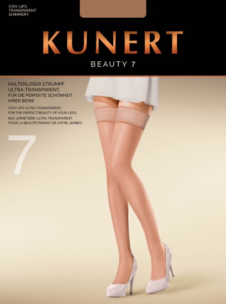 Kunert Beauty 7 - Autoreggente velatissimo con balza liscia, dall’effetto abbronzante, leggerissimo ed impercettibile