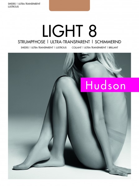 Hudson Light 8 - Collant velatissimo per l’estate dall’effetto abbronzante, leggerissimo ed impercettibile