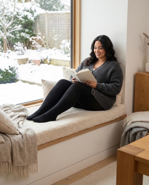 Glamory - Collant invernali caldi e molto morbidi con viscosa e cashmere