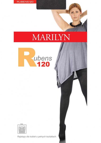 Marilyn - Fuller figure collant con cotton Rubens 120 DEN