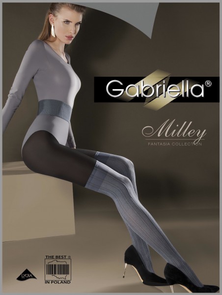 Gabriella - Stylish mock over-the-knee collant con stripes Milley