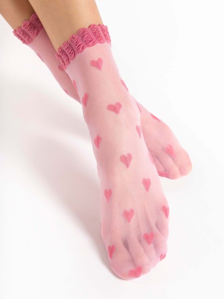 Fiore - Calzino con motivo a cuore