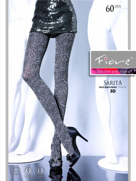 Fiore - Opaque all over floral pattern tights Sarita 60 DEN