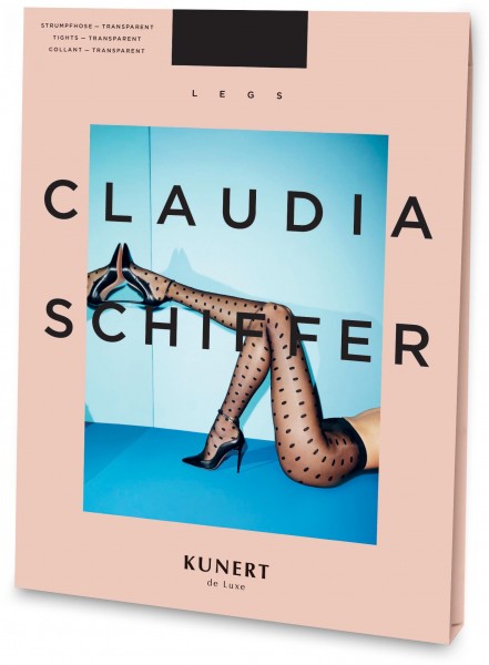 Claudia Schiffer Legs No. 1 KUNERT de Luxe - a pois collant