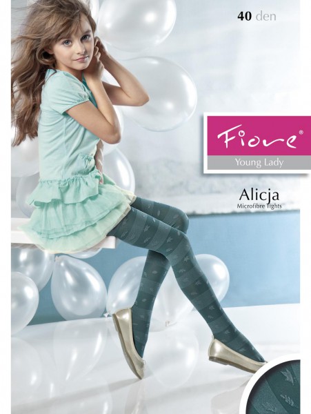 Fiore - Trendy collant per bambini con stripes Alicja 40 denier