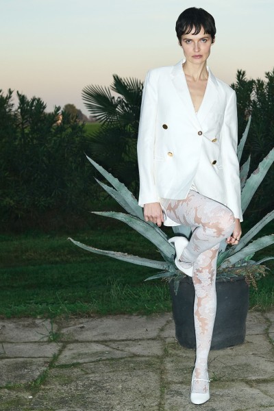 Trasparenze - Collant effetto pizzo damascato, molto elegante