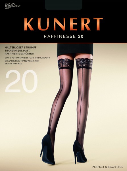 Kunert Raffinesse - Autoreggente con elegante riga tallone nera