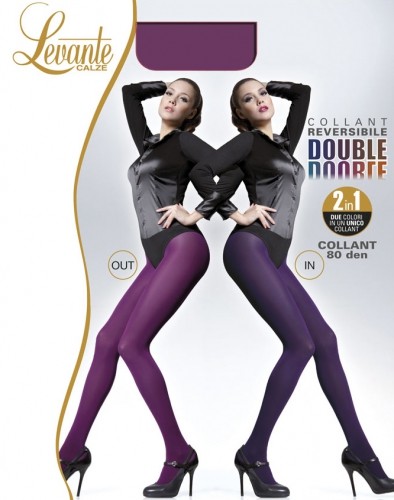 Levante - 80 denier Opaco two-tone reversible collant Double