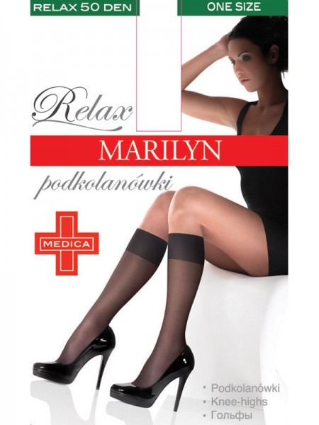 Marilyn Relax 50 denier gambaletti con comfort welt