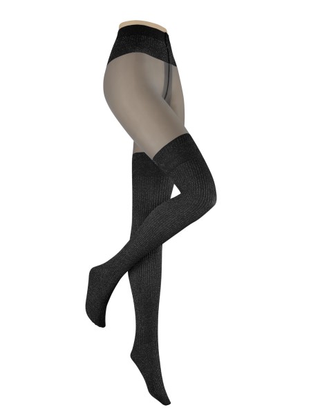 KUNERT - Opaque mock over the knee tights with lurex effect