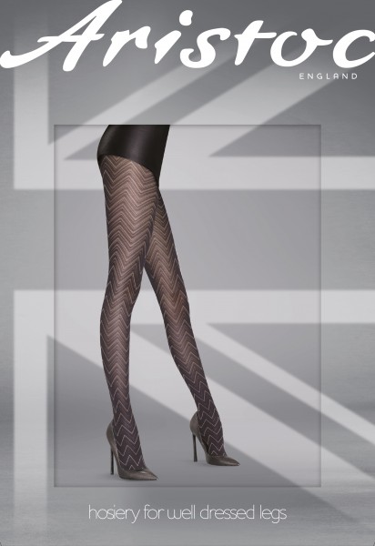 Aristoc Chevron - Stylish zigzag pattern tights