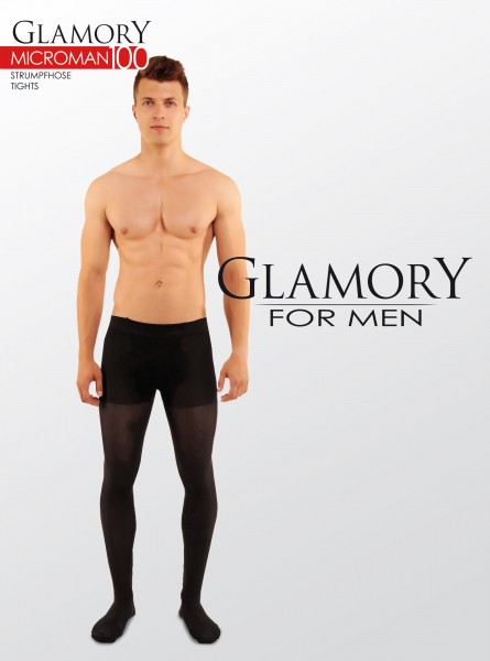Glamory Microman 100 - Collant da uomo coprente microfibra