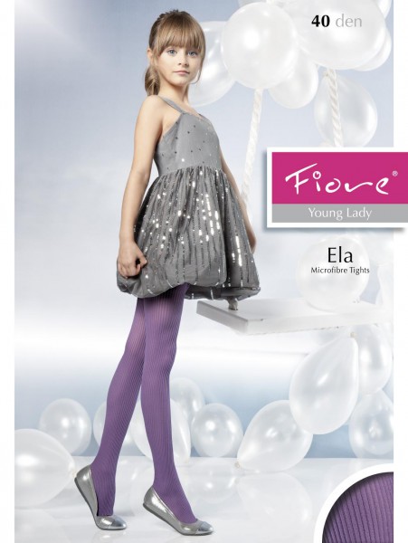 Fiore - Childrens ribbed collant Ela 40 denier