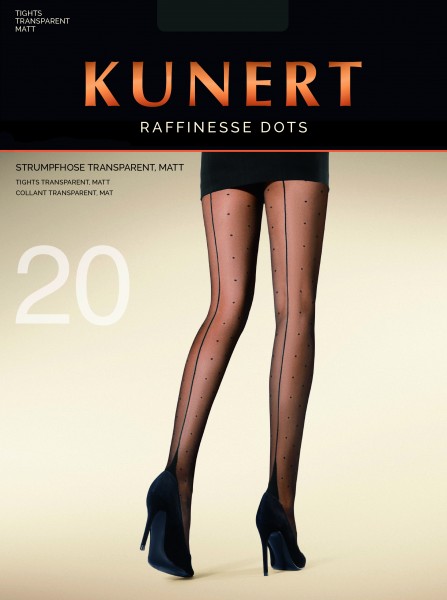 Kunert Raffinesse Dots - Elegant back seam collant con pois modello